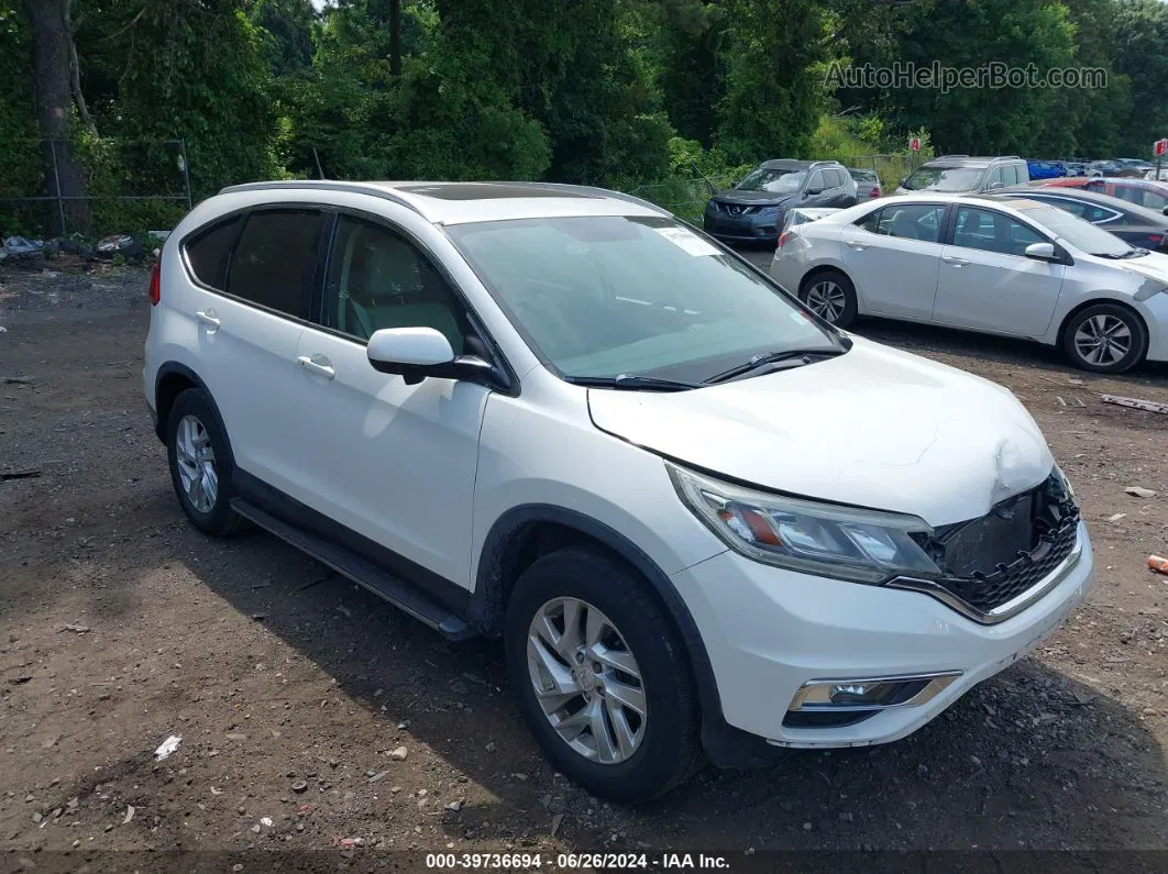 2016 Honda Cr-v Ex-l White vin: 5J6RM4H74GL038984