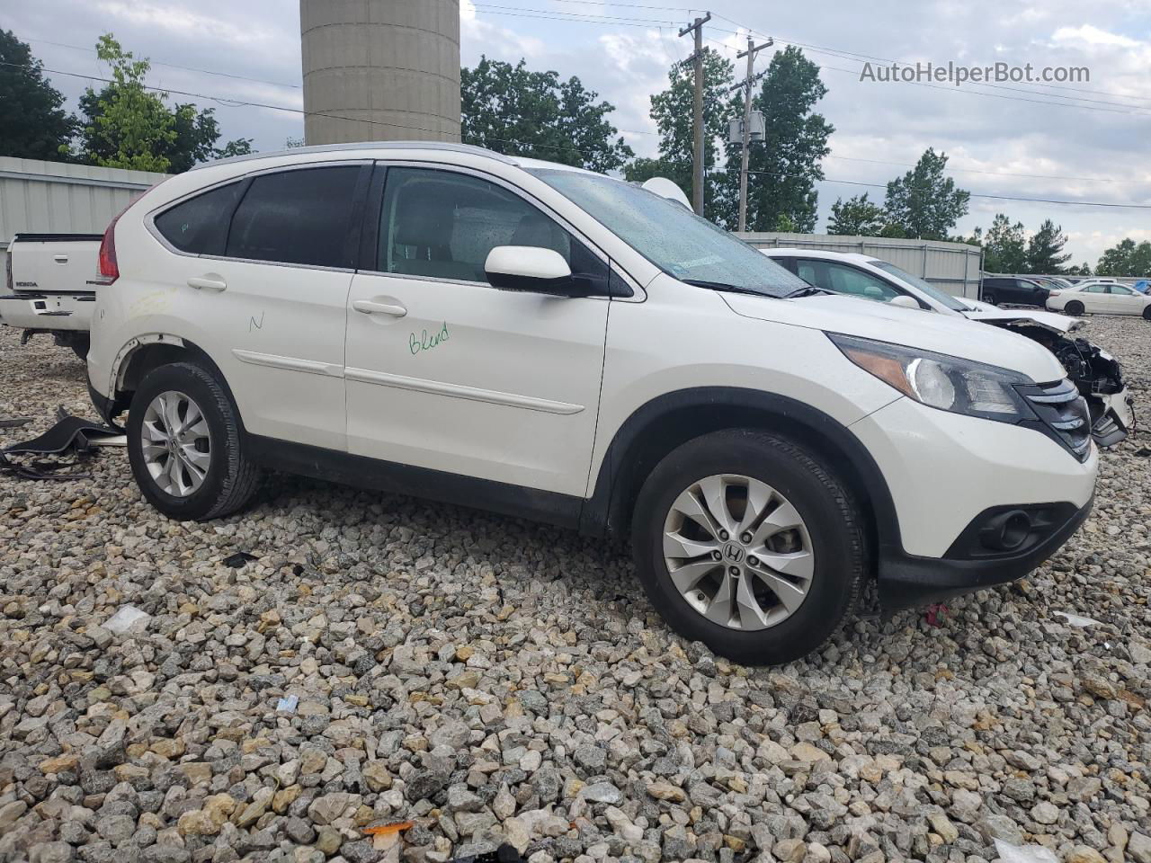 2012 Honda Cr-v Exl White vin: 5J6RM4H75CL023016