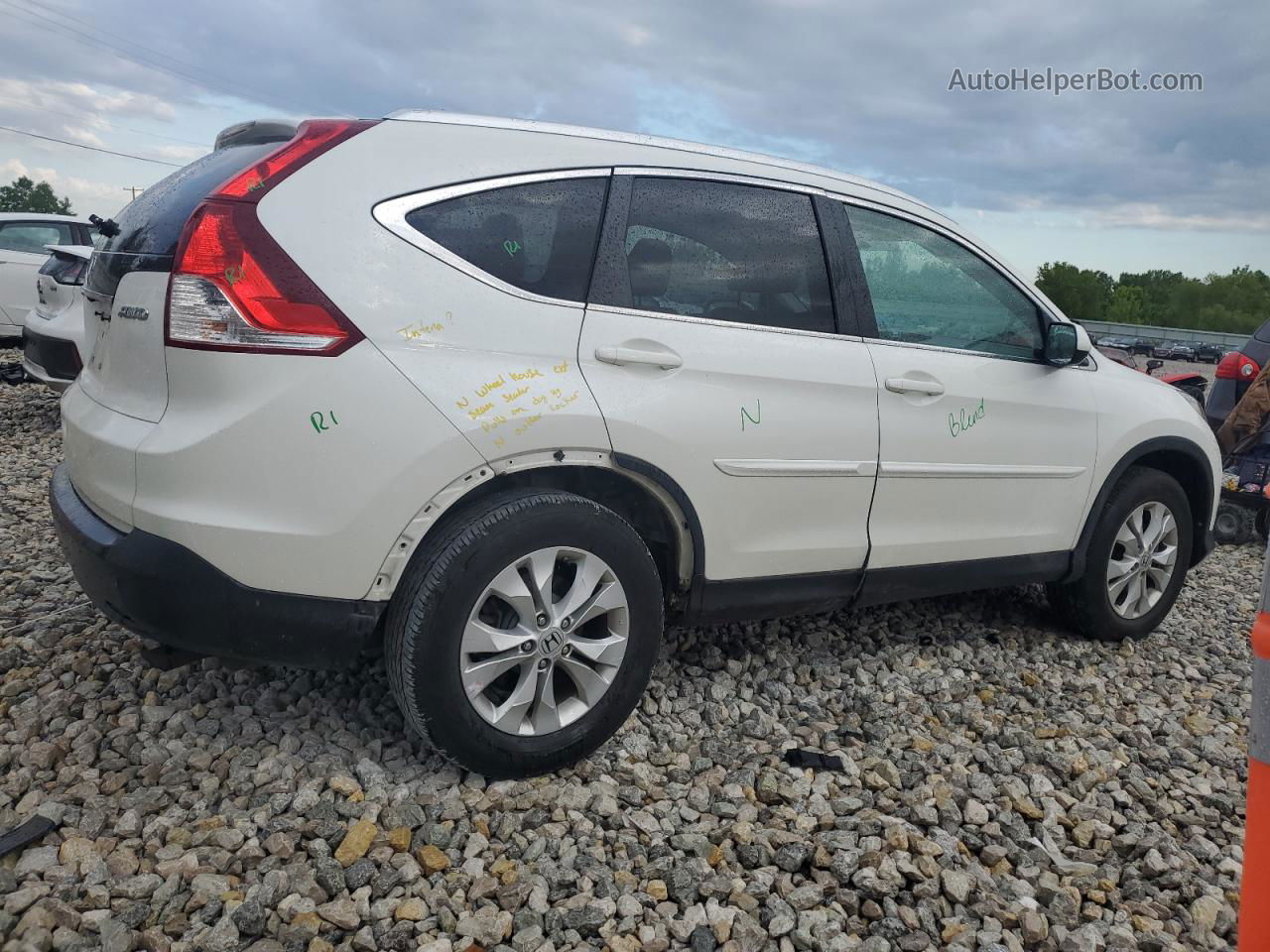 2012 Honda Cr-v Exl White vin: 5J6RM4H75CL023016