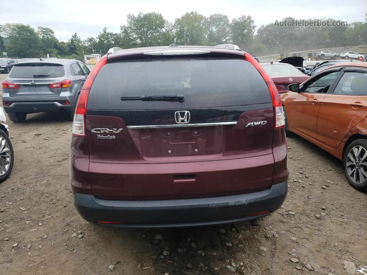 2012 Honda Cr-v Exl Maroon vin: 5J6RM4H75CL023906