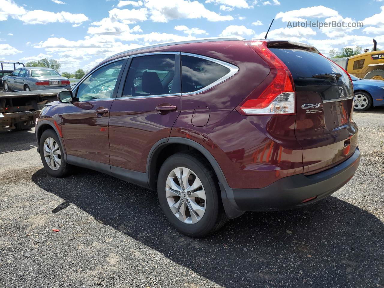 2012 Honda Cr-v Exl Maroon vin: 5J6RM4H75CL038762