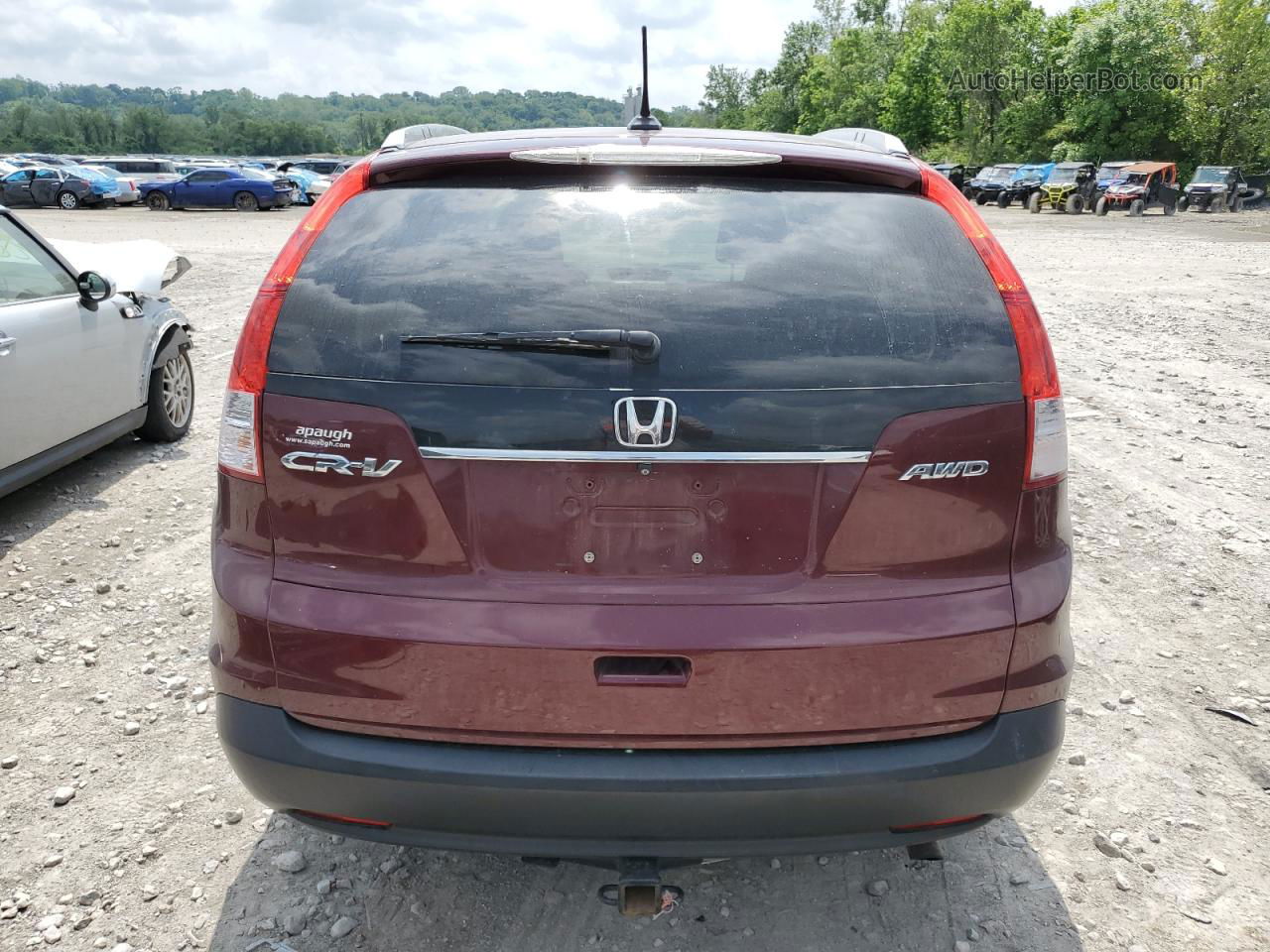 2013 Honda Cr-v Exl Burgundy vin: 5J6RM4H75DL070659