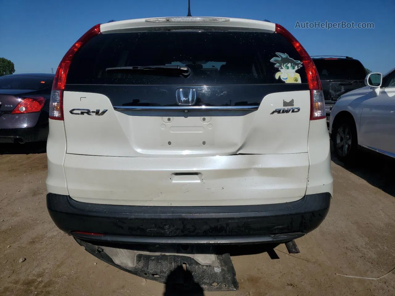 2013 Honda Cr-v Exl White vin: 5J6RM4H75DL087607