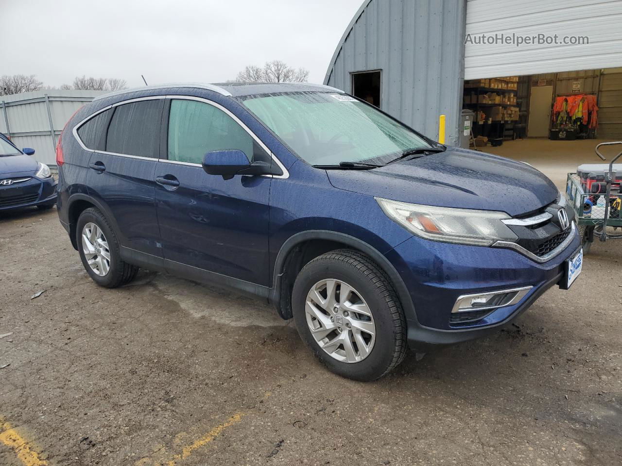 2015 Honda Cr-v Exl Blue vin: 5J6RM4H75FL056053