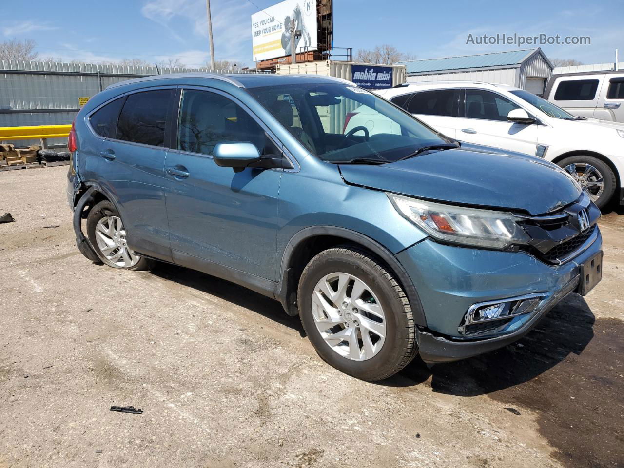 2015 Honda Cr-v Exl Blue vin: 5J6RM4H75FL133889