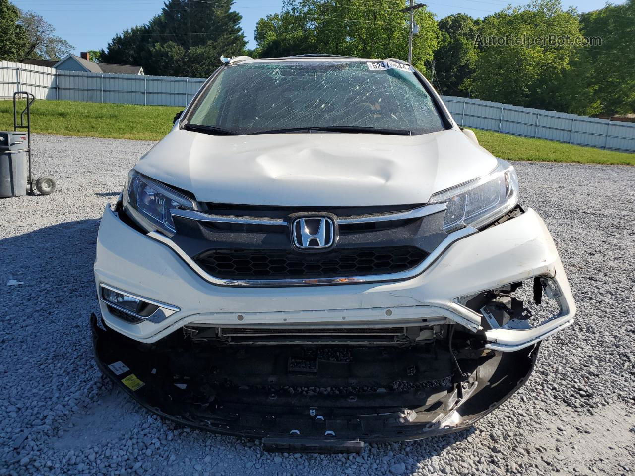 2016 Honda Cr-v Exl White vin: 5J6RM4H75GL114986