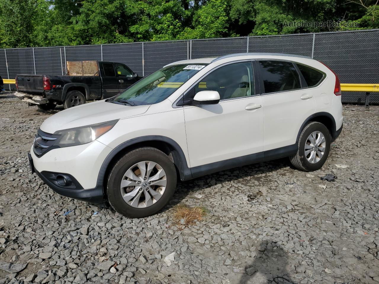 2012 Honda Cr-v Exl White vin: 5J6RM4H76CL076727