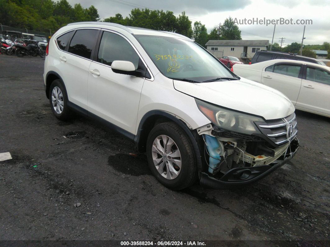 2013 Honda Cr-v Ex-l White vin: 5J6RM4H76DL035662