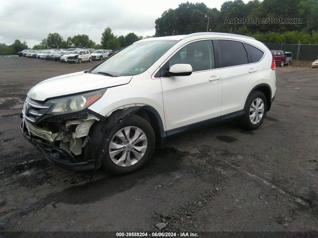 2013 Honda Cr-v Ex-l White vin: 5J6RM4H76DL035662