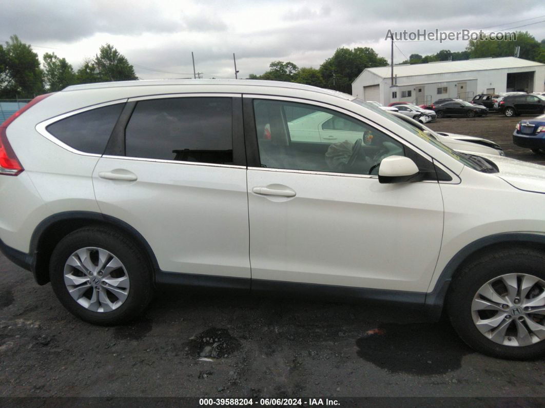 2013 Honda Cr-v Ex-l White vin: 5J6RM4H76DL035662