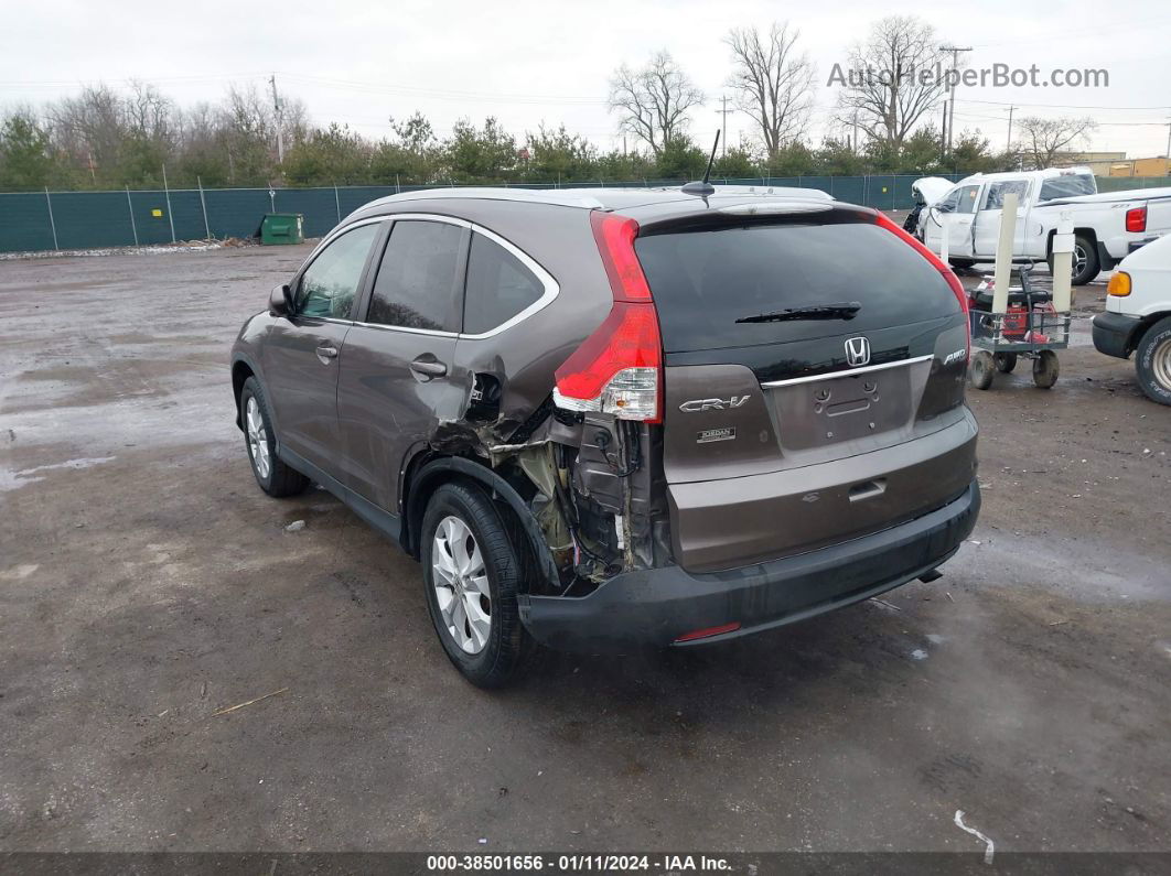 2013 Honda Cr-v Ex-l Brown vin: 5J6RM4H76DL041073