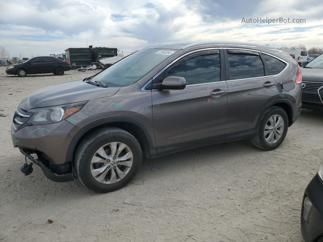 2013 Honda Cr-v Exl Gray vin: 5J6RM4H76DL083923