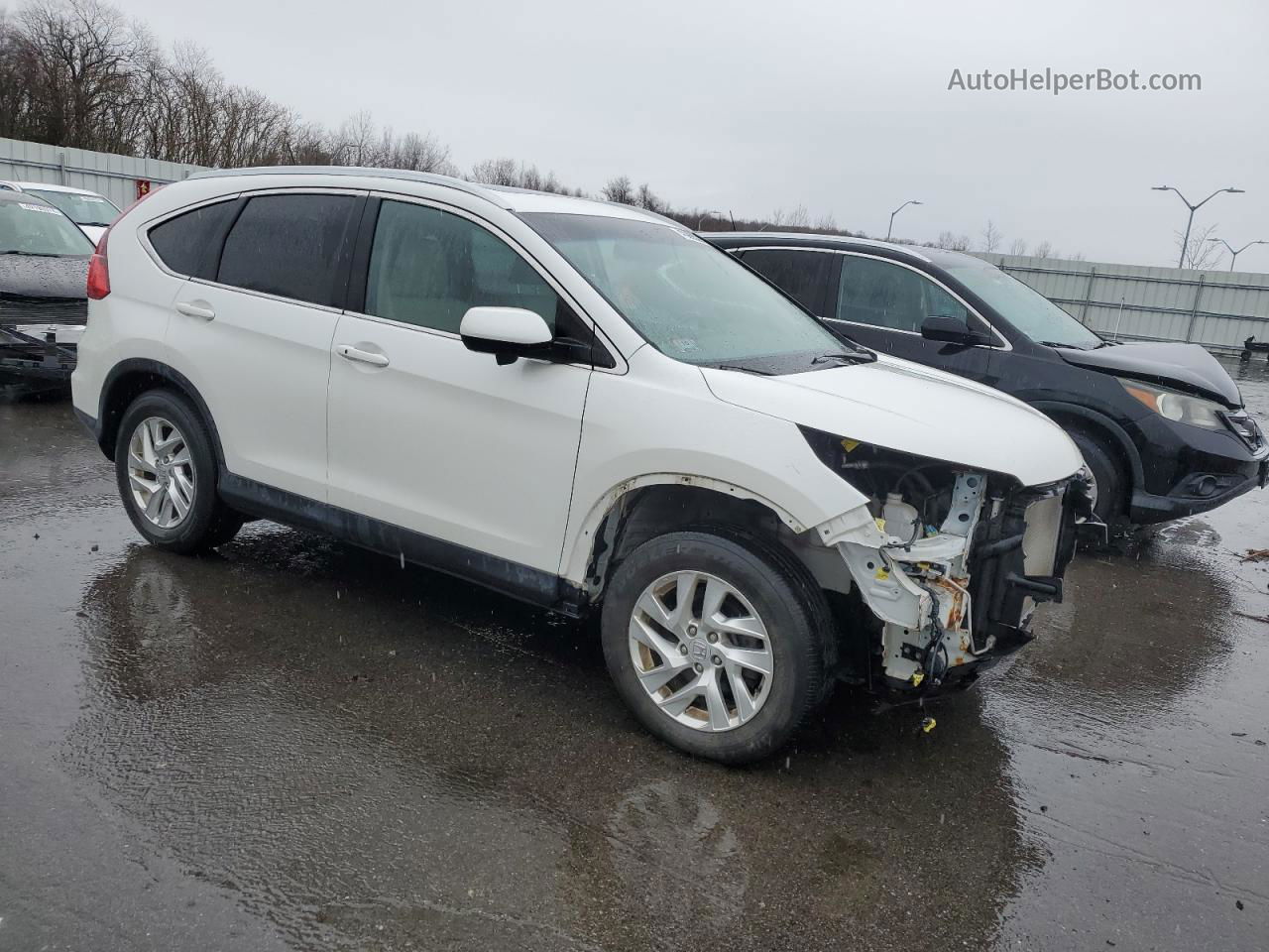 2015 Honda Cr-v Exl White vin: 5J6RM4H76FL017665