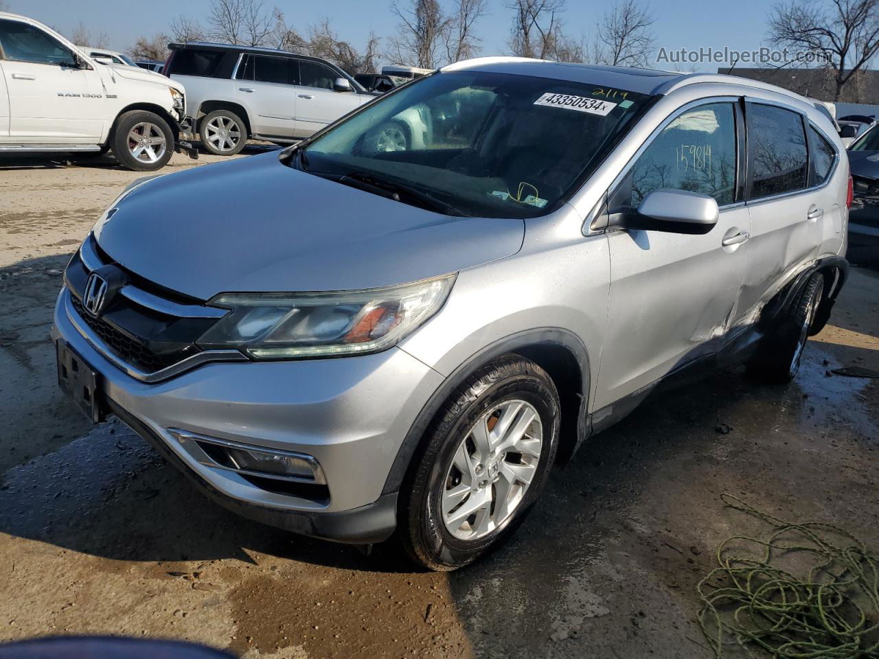 2015 Honda Cr-v Exl Gray vin: 5J6RM4H76FL048219