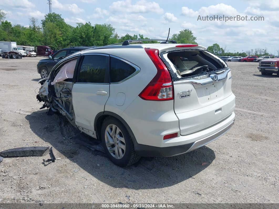 2016 Honda Cr-v Ex-l White vin: 5J6RM4H76GL106072