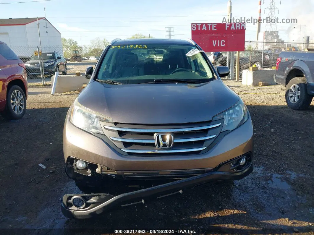 2012 Honda Cr-v Ex-l Brown vin: 5J6RM4H77CL019114