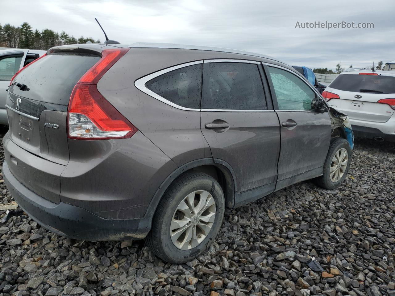 2012 Honda Cr-v Exl Желто-коричневый vin: 5J6RM4H77CL021705