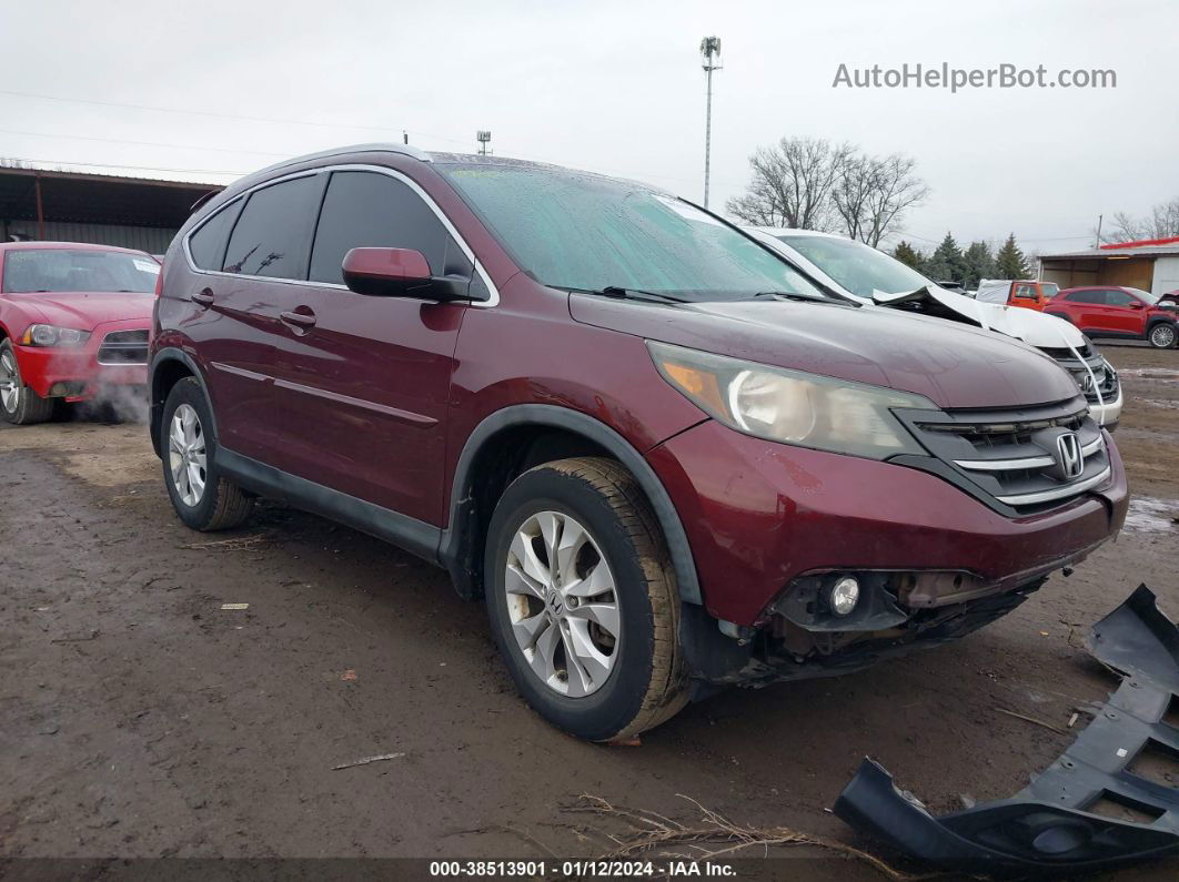 2012 Honda Cr-v Ex-l Темно-бордовый vin: 5J6RM4H77CL025026