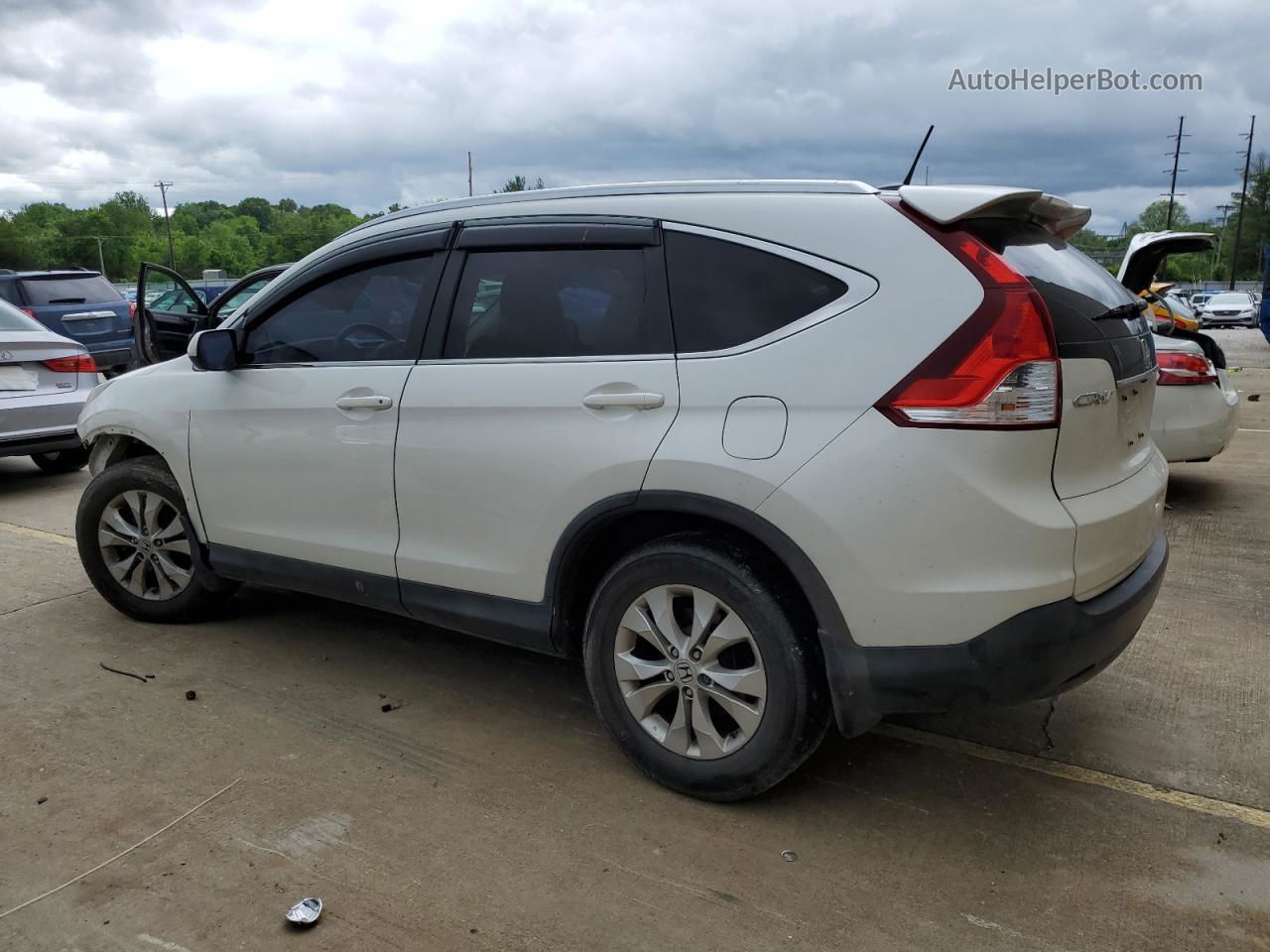 2012 Honda Cr-v Exl White vin: 5J6RM4H77CL033370