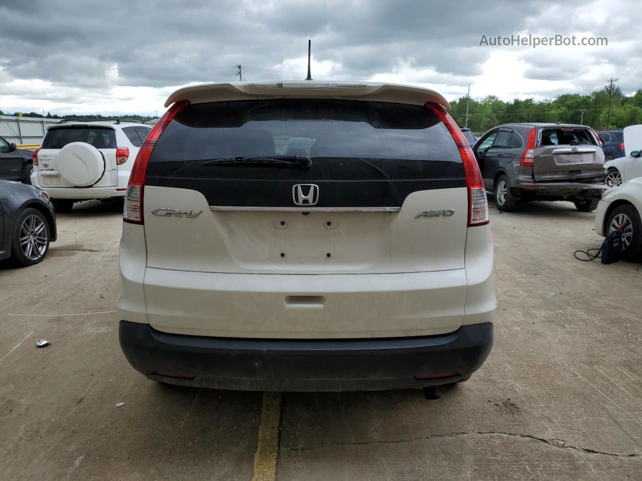 2012 Honda Cr-v Exl White vin: 5J6RM4H77CL033370