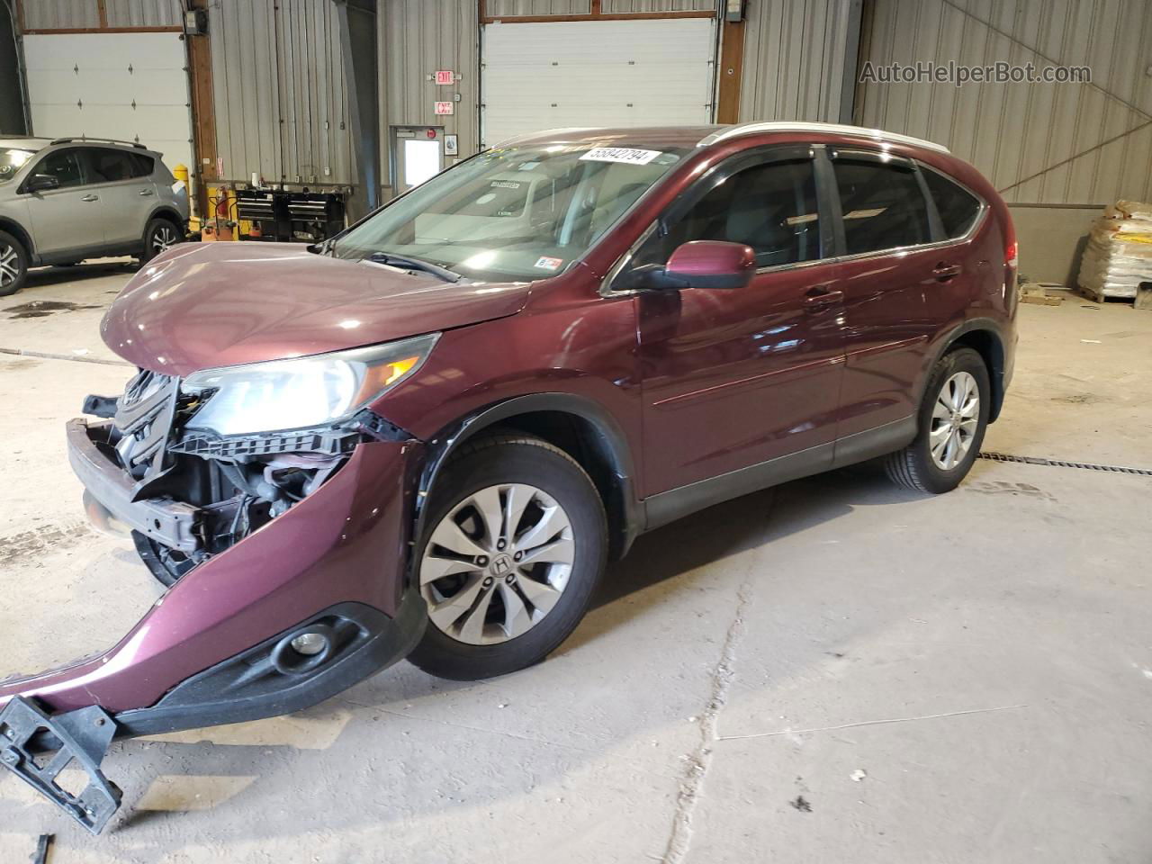 2013 Honda Cr-v Exl Burgundy vin: 5J6RM4H77DL073756