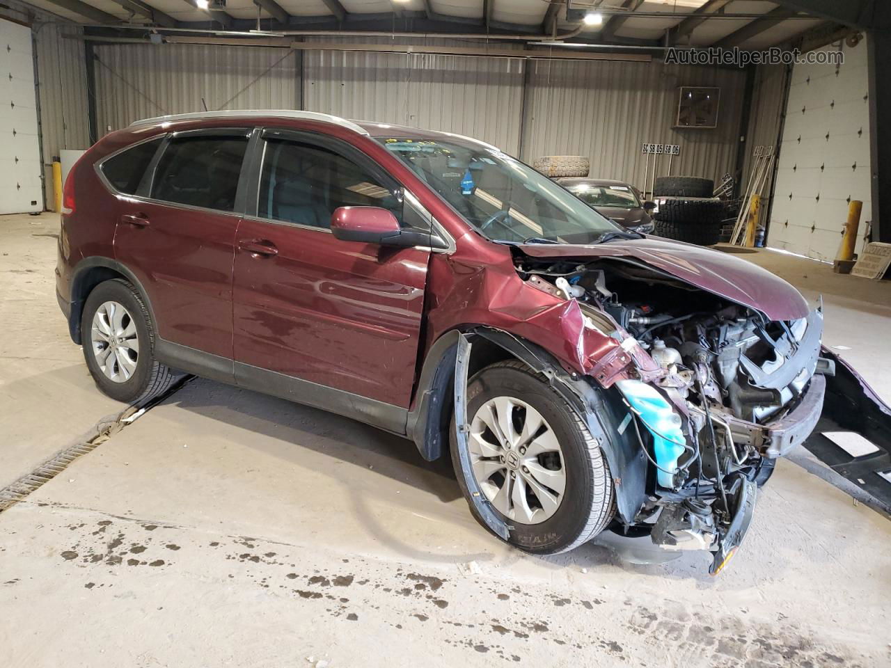 2013 Honda Cr-v Exl Burgundy vin: 5J6RM4H77DL073756