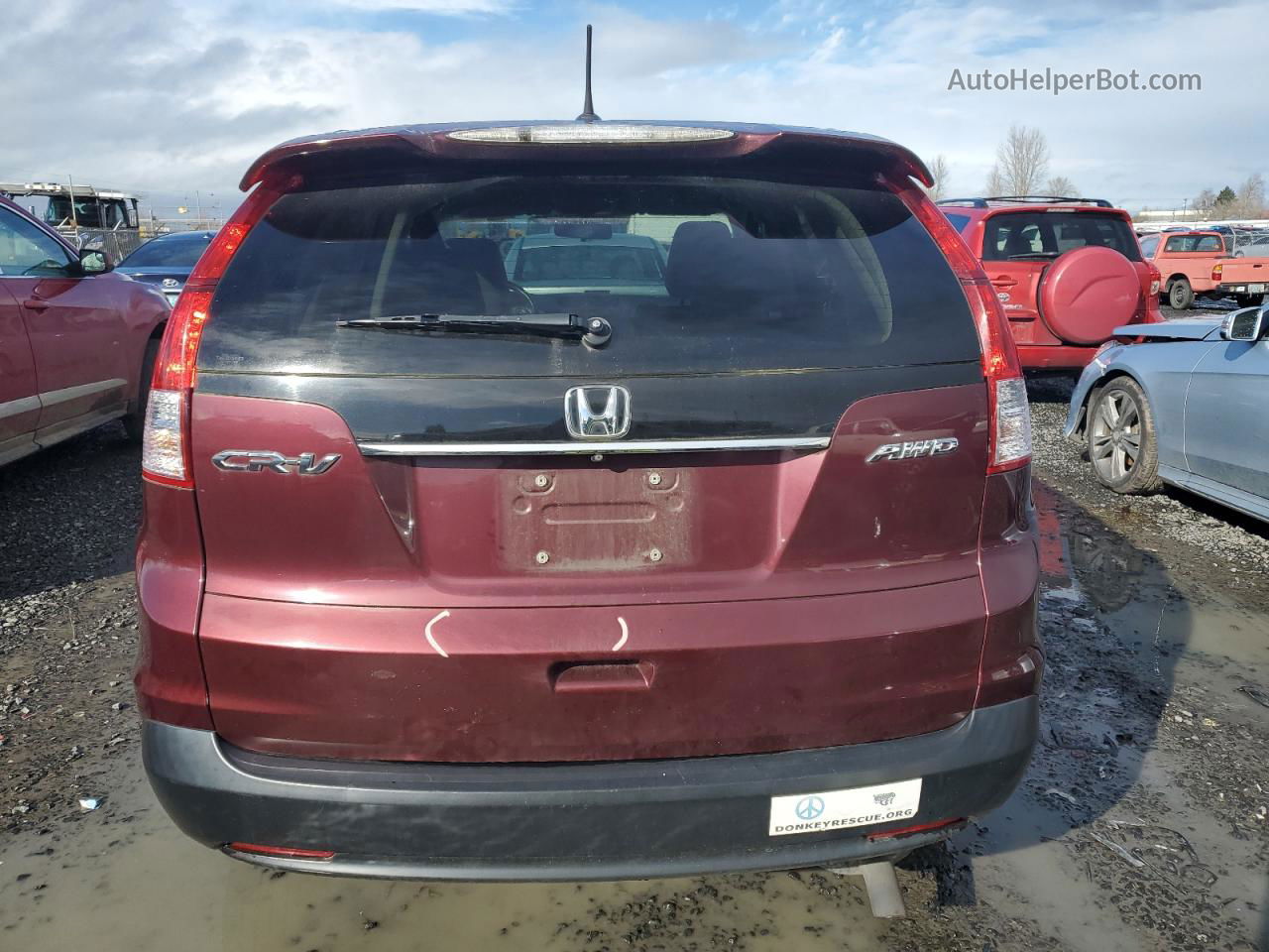 2013 Honda Cr-v Exl Maroon vin: 5J6RM4H77DL078911