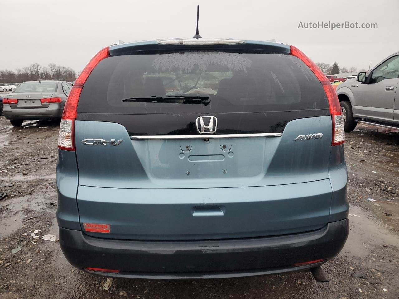 2013 Honda Cr-v Exl Turquoise vin: 5J6RM4H78DL066444