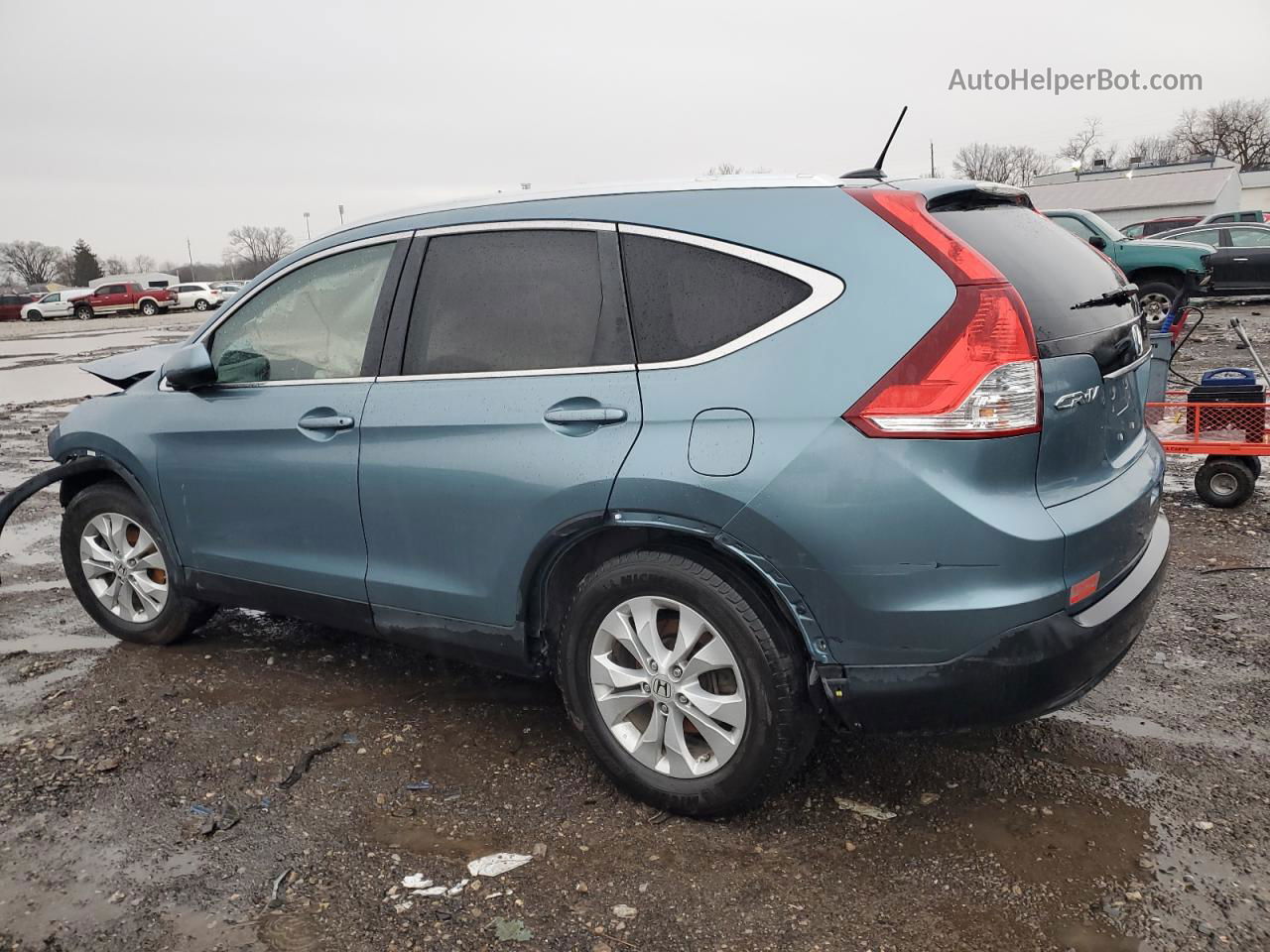 2013 Honda Cr-v Exl Turquoise vin: 5J6RM4H78DL066444