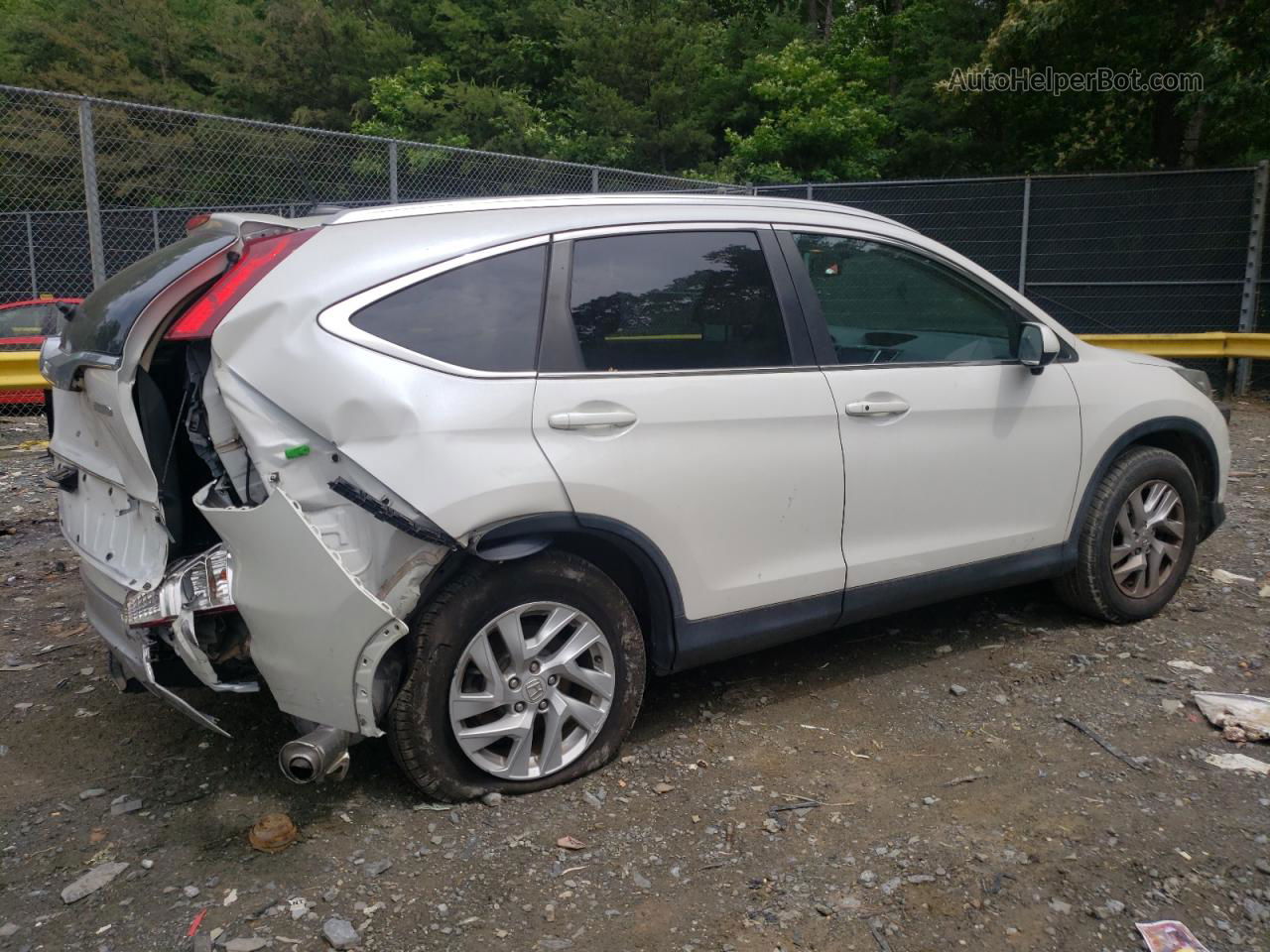 2015 Honda Cr-v Exl White vin: 5J6RM4H78FL035651