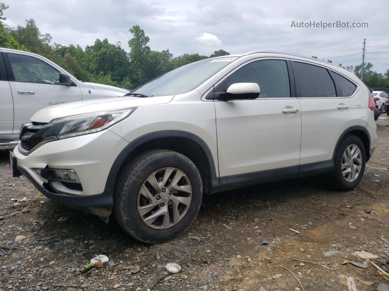 2015 Honda Cr-v Exl White vin: 5J6RM4H78FL035651