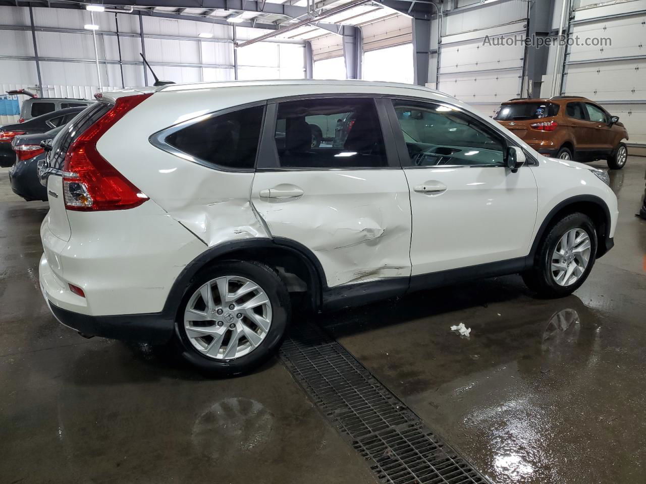 2015 Honda Cr-v Exl White vin: 5J6RM4H78FL101065