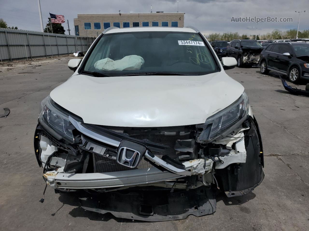 2015 Honda Cr-v Exl White vin: 5J6RM4H78FL114303