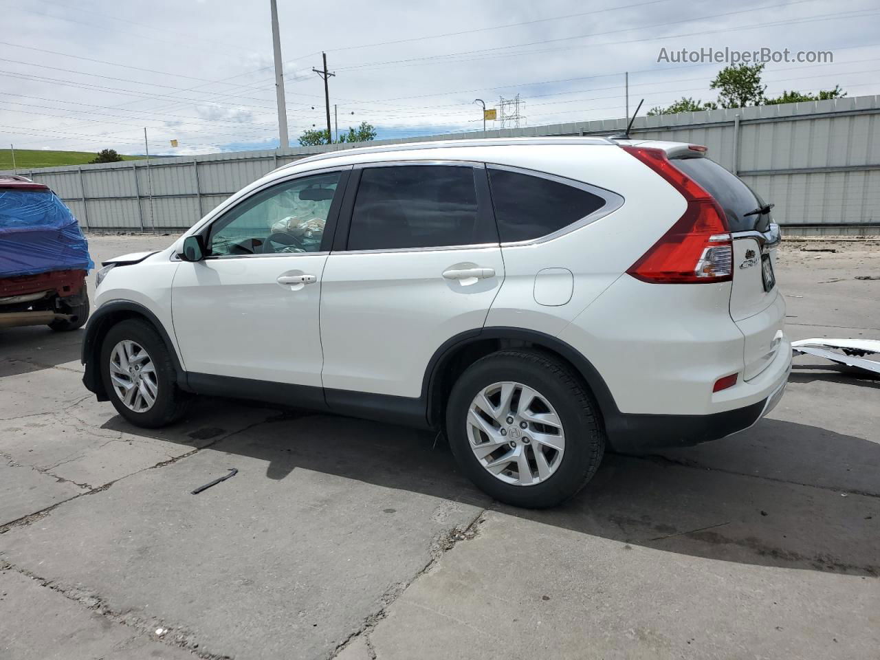 2015 Honda Cr-v Exl White vin: 5J6RM4H78FL114303