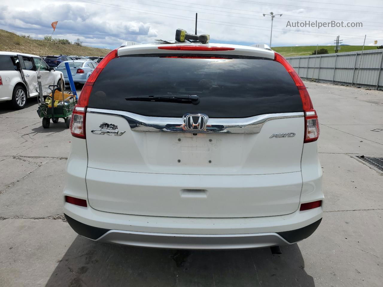 2015 Honda Cr-v Exl White vin: 5J6RM4H78FL114303