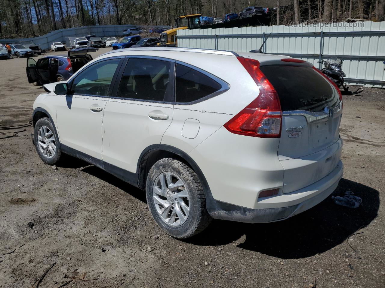 2015 Honda Cr-v Exl White vin: 5J6RM4H78FL127455