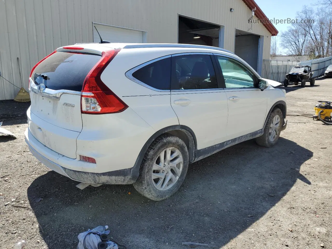 2015 Honda Cr-v Exl White vin: 5J6RM4H78FL127455