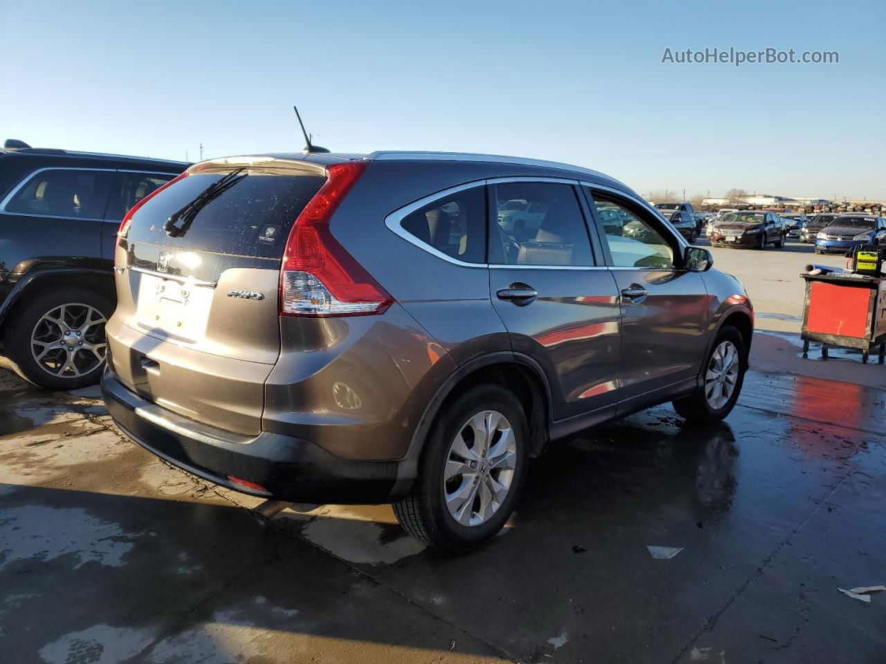 2012 Honda Cr-v Exl Желто-коричневый vin: 5J6RM4H79CL014397