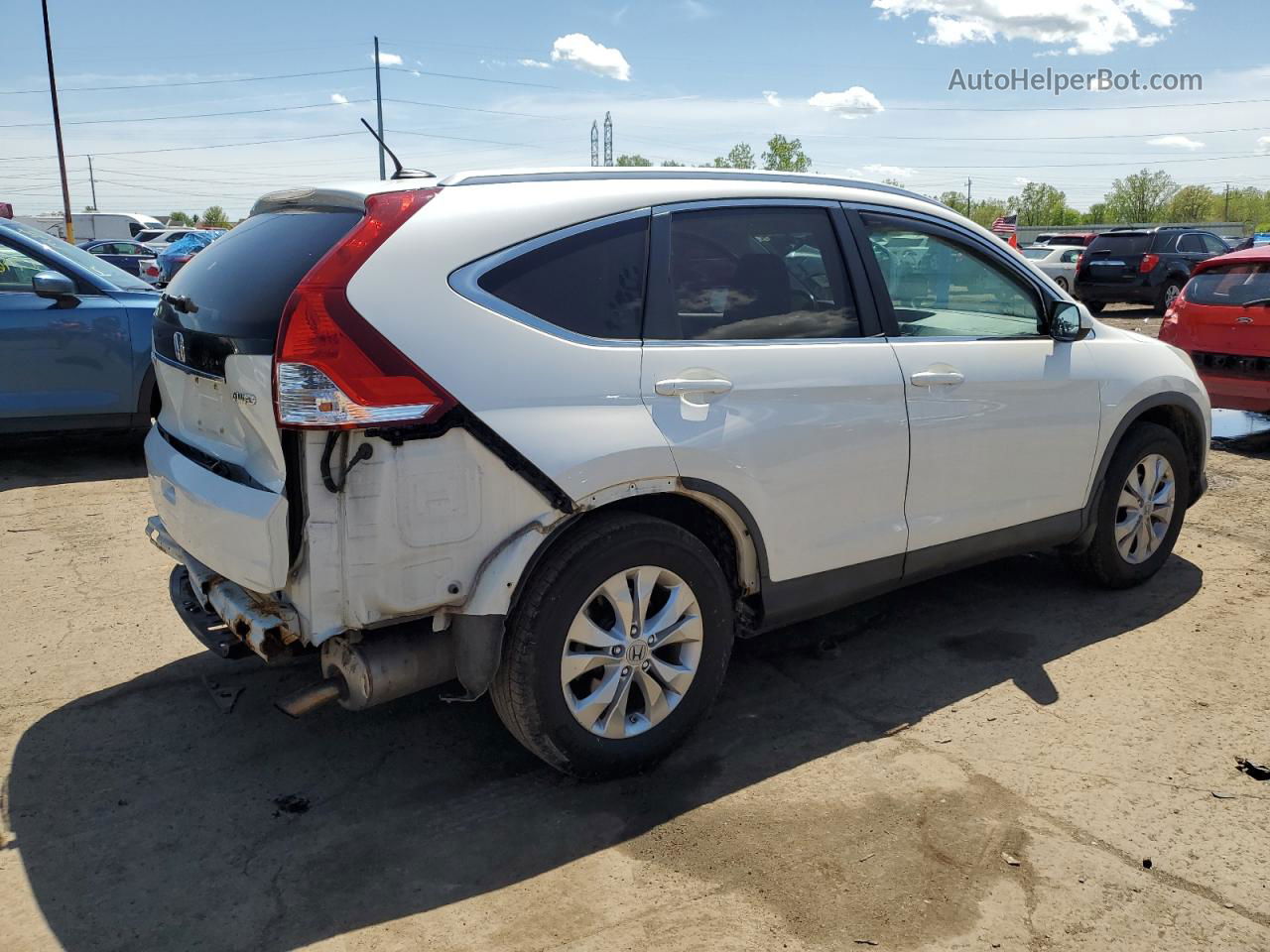 2012 Honda Cr-v Exl White vin: 5J6RM4H79CL043026