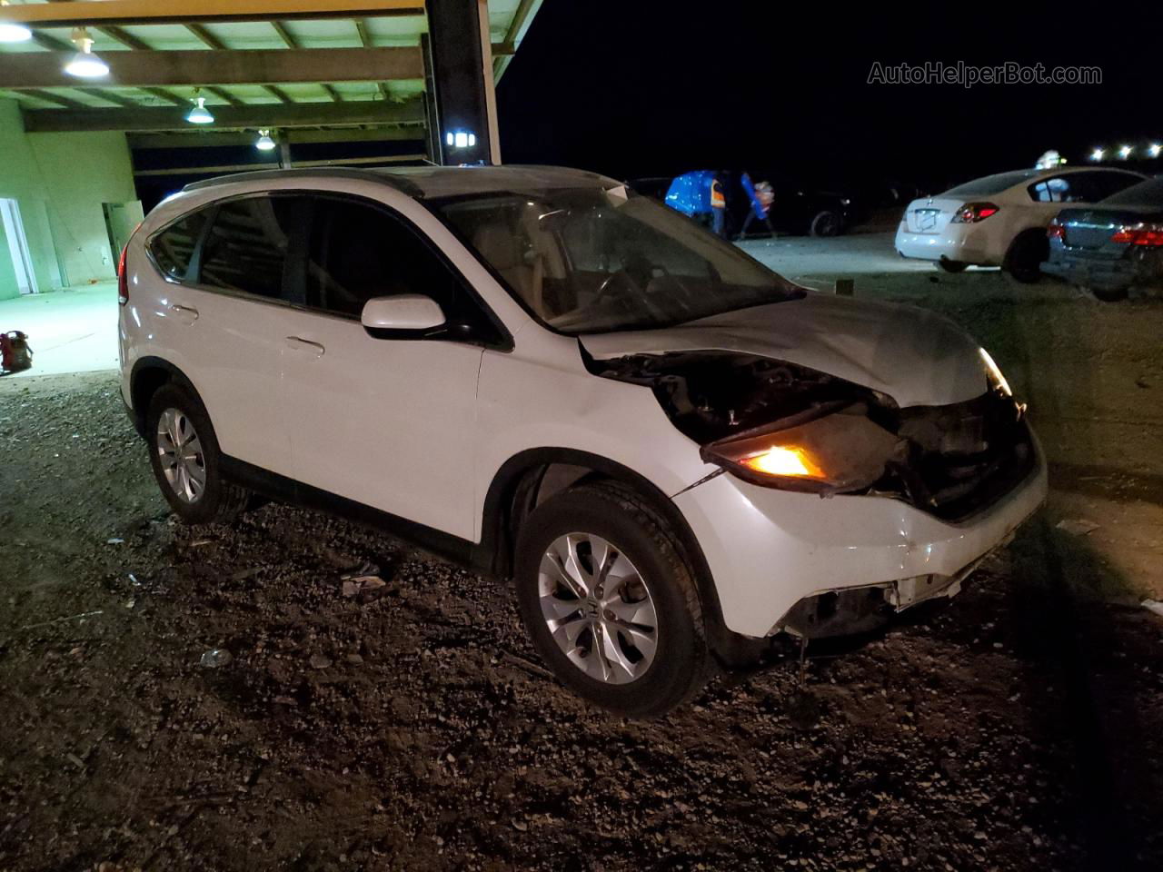 2013 Honda Cr-v Exl White vin: 5J6RM4H79DL038586