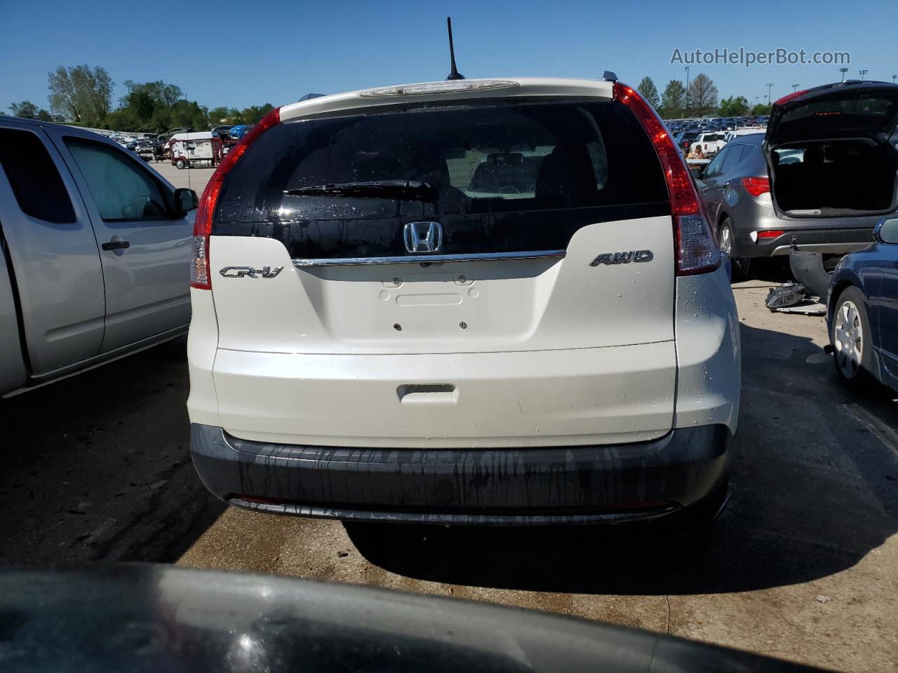 2013 Honda Cr-v Exl White vin: 5J6RM4H79DL053492