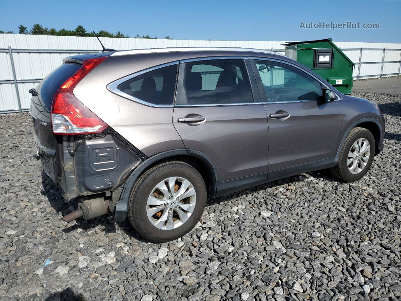 2013 Honda Cr-v Exl Gray vin: 5J6RM4H79DL065206