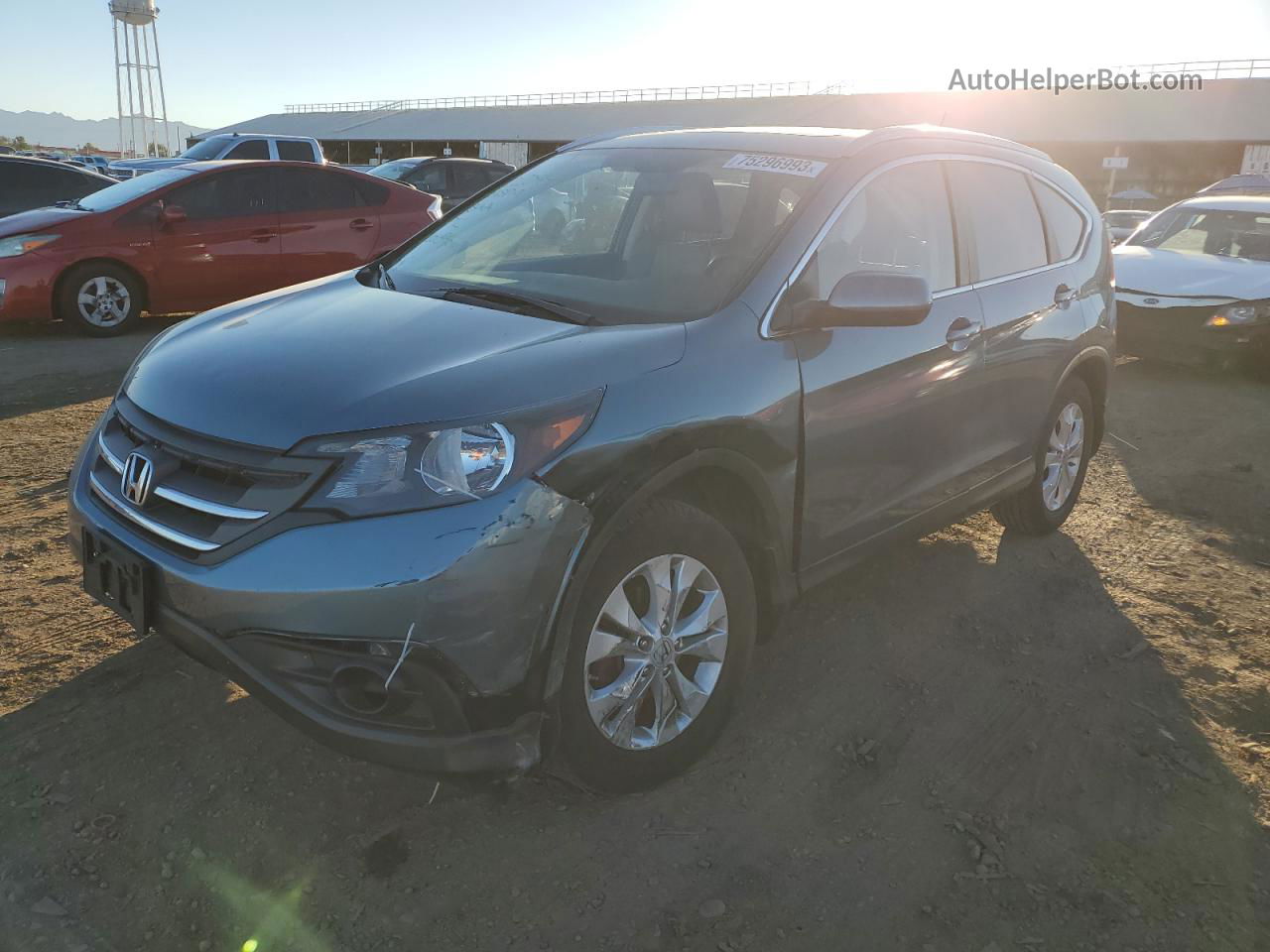 2013 Honda Cr-v Exl Blue vin: 5J6RM4H79DL070180