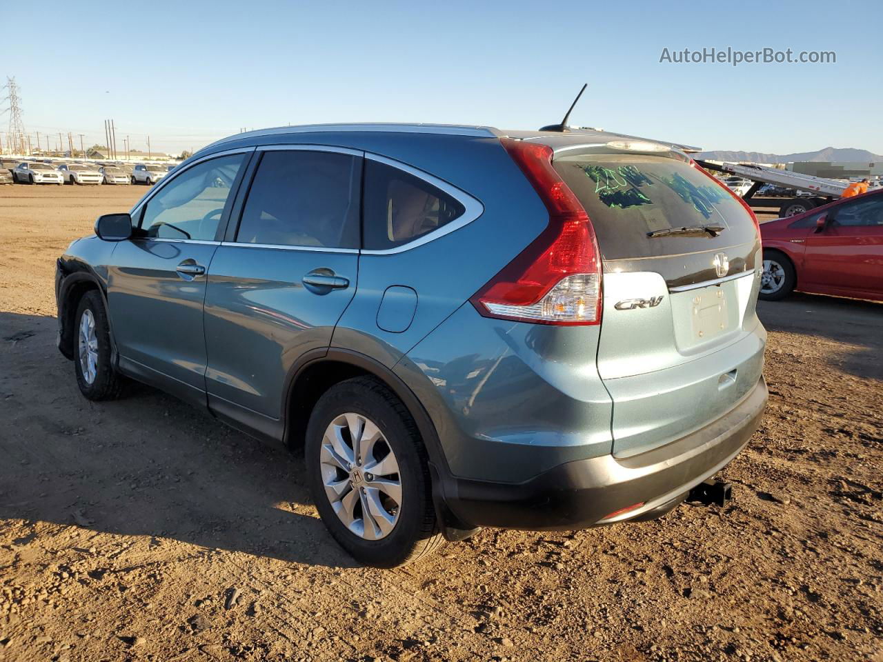 2013 Honda Cr-v Exl Blue vin: 5J6RM4H79DL070180