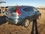 2013 Honda Cr-v Exl Blue vin: 5J6RM4H79DL070180