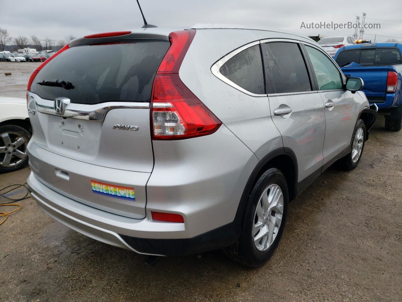 2015 Honda Cr-v Exl Серебряный vin: 5J6RM4H79FL107084