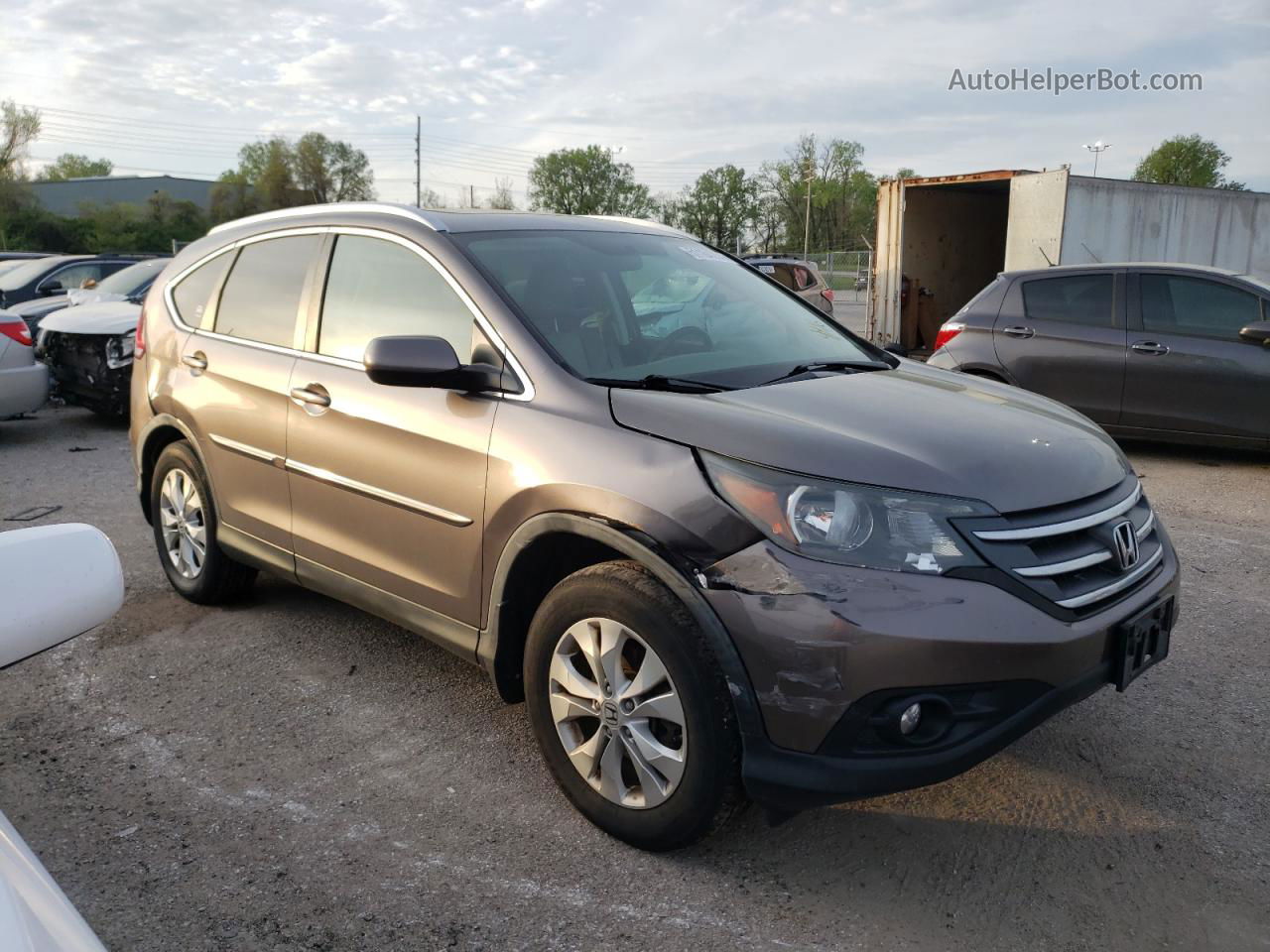 2012 Honda Cr-v Exl Желто-коричневый vin: 5J6RM4H7XCL010570