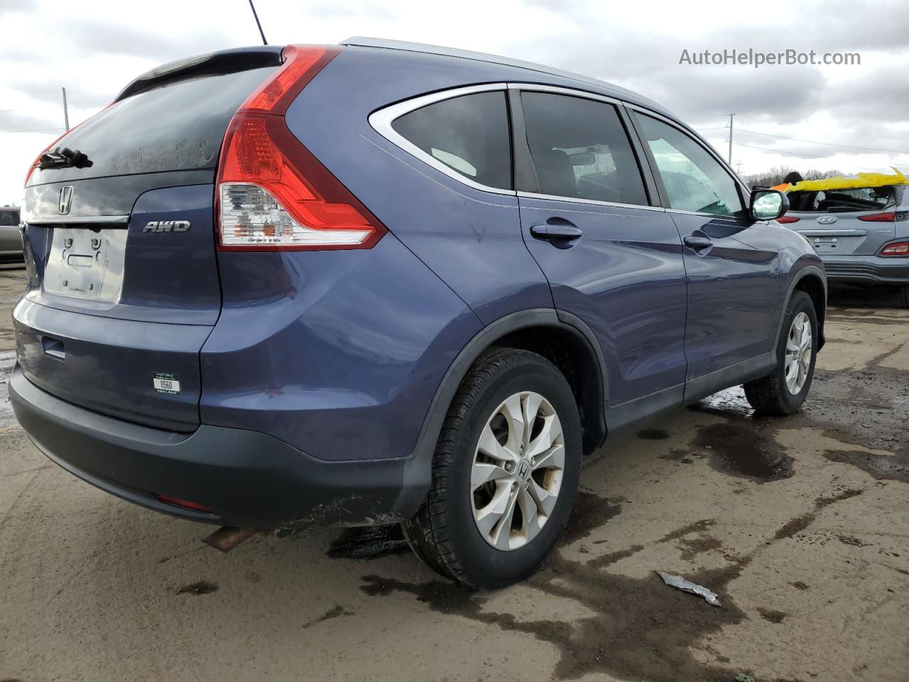 2012 Honda Cr-v Exl Blue vin: 5J6RM4H7XCL022217