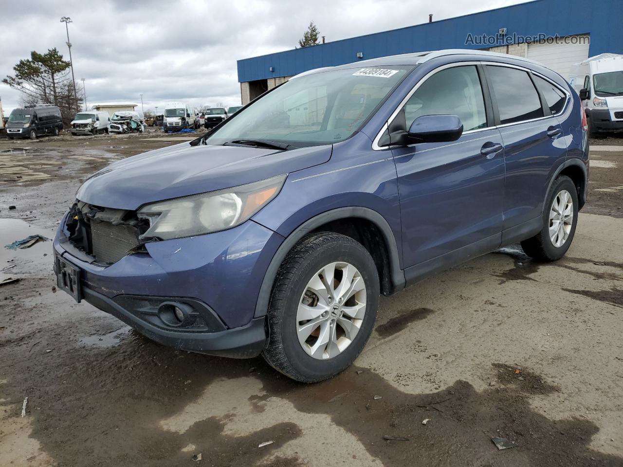 2012 Honda Cr-v Exl Blue vin: 5J6RM4H7XCL022217