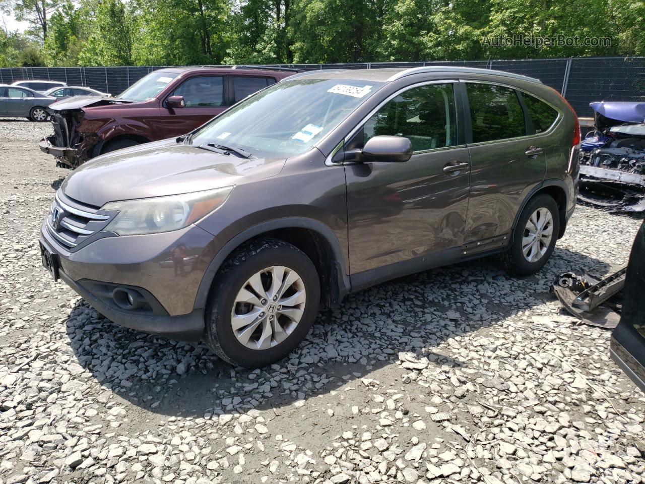 2012 Honda Cr-v Exl Charcoal vin: 5J6RM4H7XCL056528